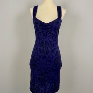 FREE PEOPLE Black/Violet Dress Dress size Small